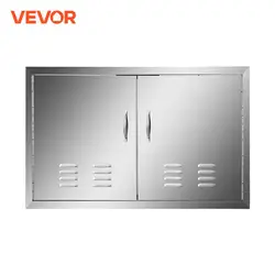 VEVOR Multi-Size Outsides Kitchen Door Stainless Steel with Ventilation Waterproof Storage Cabinet Durable Safe for BBQ Island