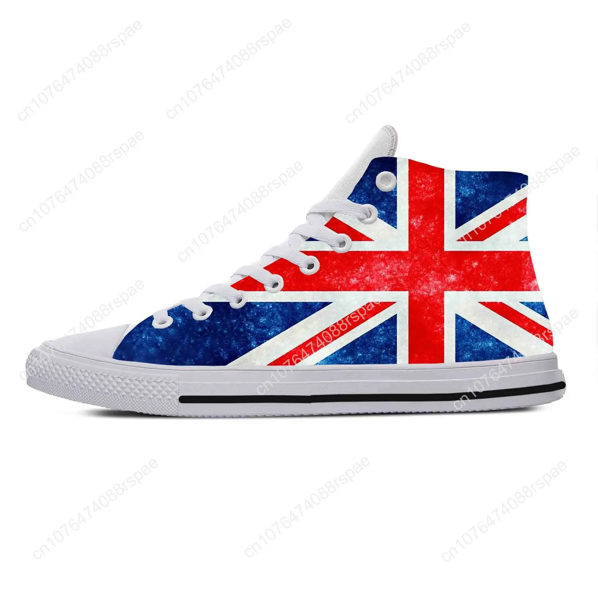 UK England Union Jack British gran bretagna Flag Casual Cloth Shoes High Top confortevole traspirante stampa 3D uomo donna Sneakers