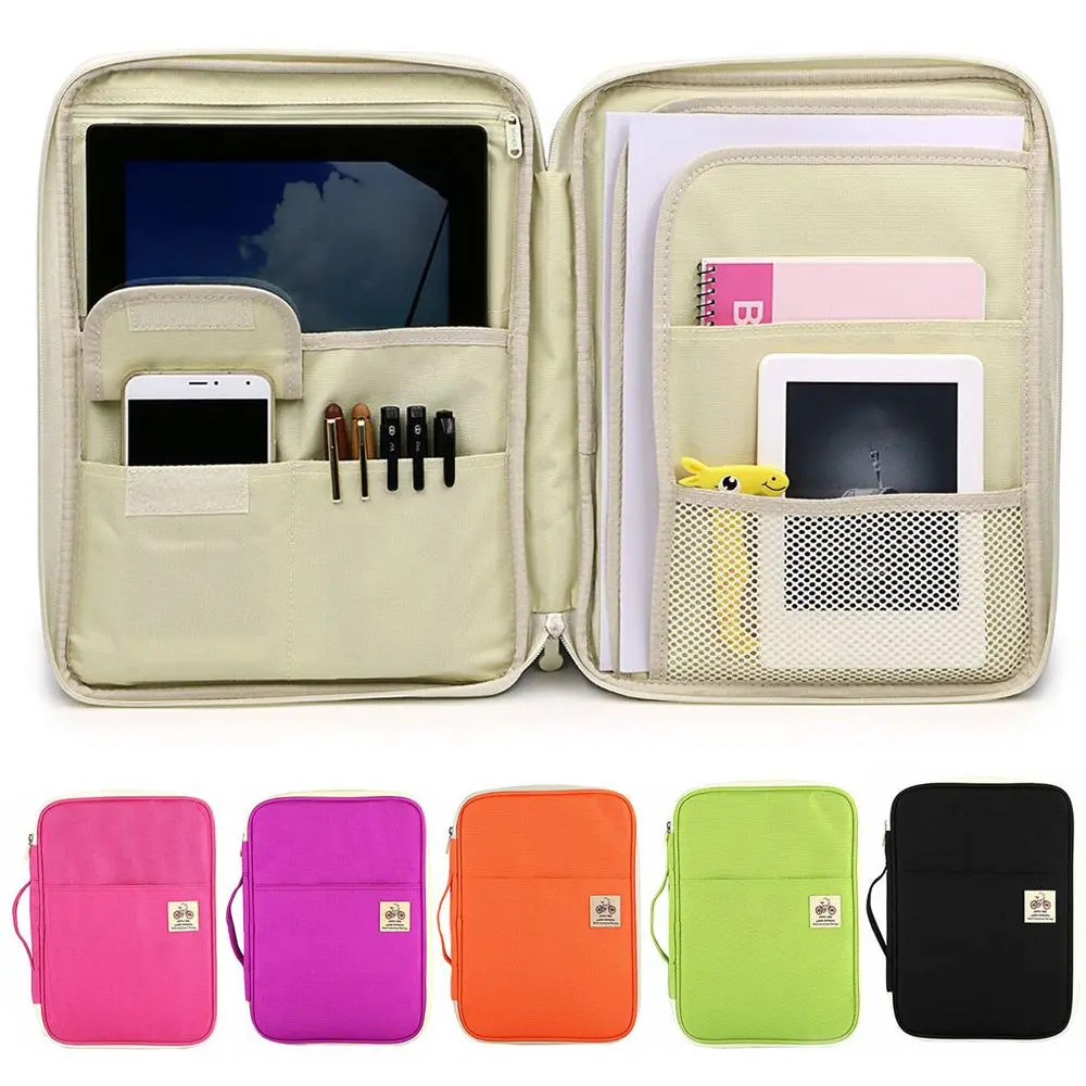Travel A4 Portfolio Zipped Conference Folder Document Case Bag File Organizer Multi-function Conference Package