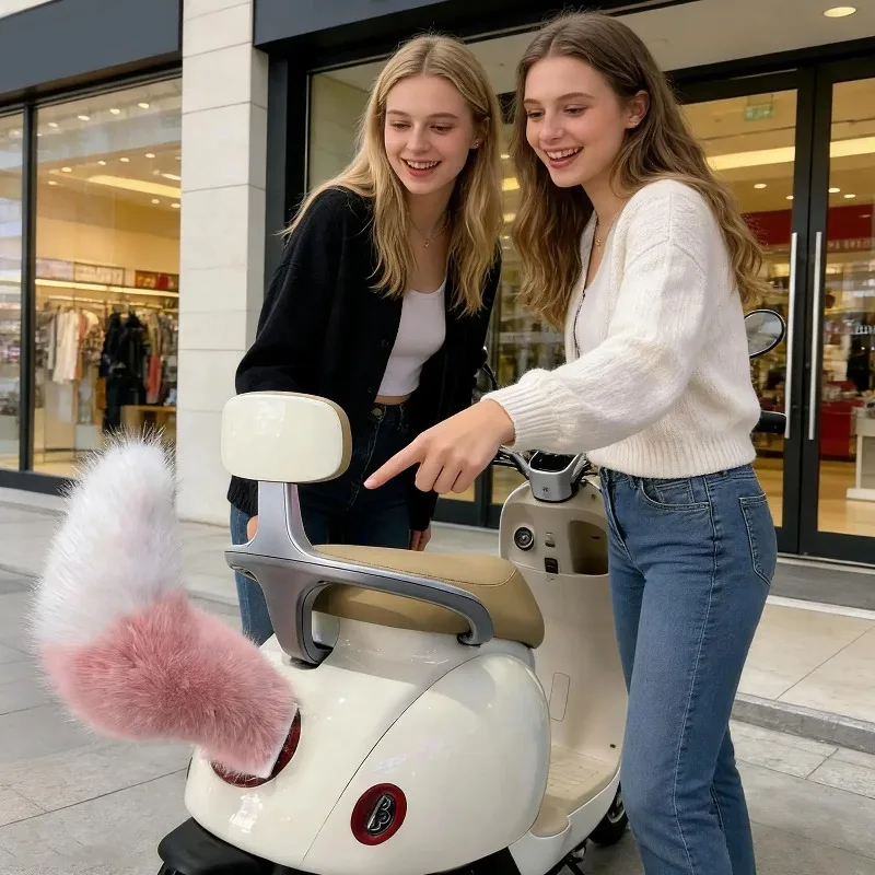 

Электрический движущийся хвост лисы на пульте управления для скутера, плюшевый, из искусственного меха, украшение для задней части автомобиля, аксессуар в виде движущегося хвоста животного