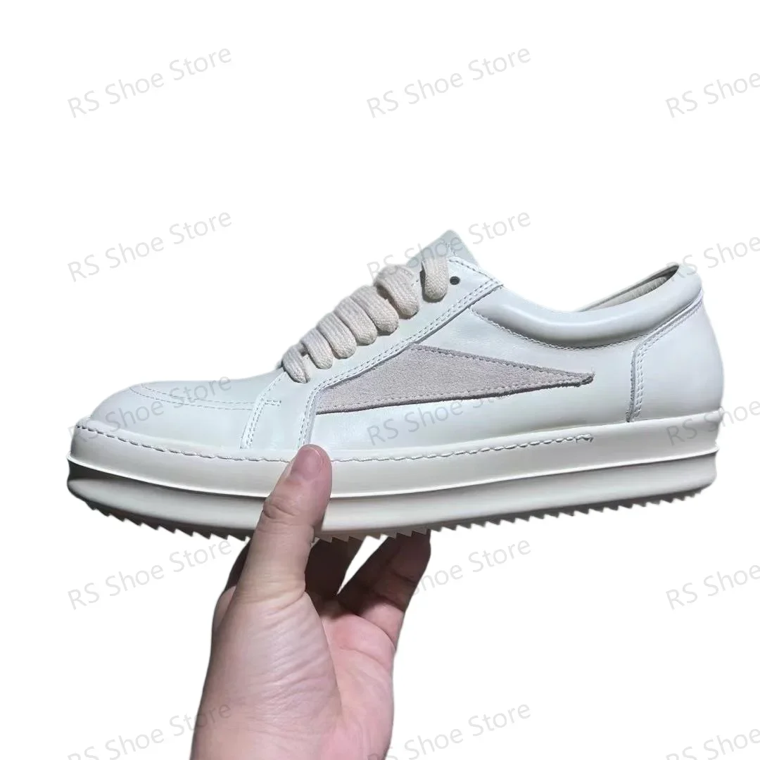 

Ro Classic Design Men Sneaker Low Top Women Suede Shoes White Leather Casual Shoe Lace Up Retro Flat Canvas Sneakers