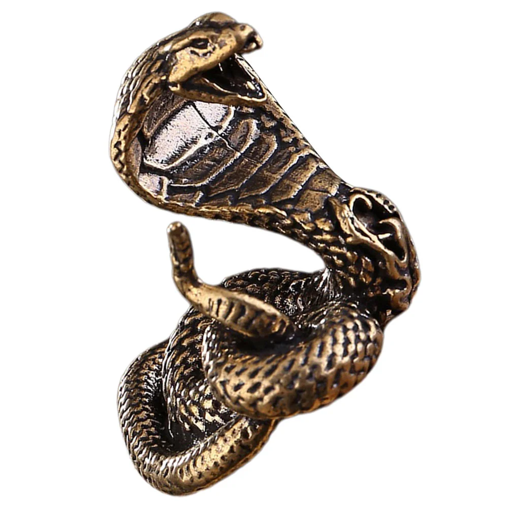 Solid Brass Tea Pet Vintage nament Desk Decor Stylish Office Home Car Artware Novelty Gift Snake Statue Retro Figurine