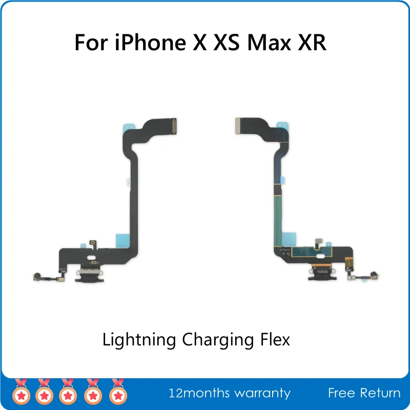 Assembled With Official Flex Lightning Charging Dock Connector For iPhone X XS Max XR Charger Port Replacement Tested