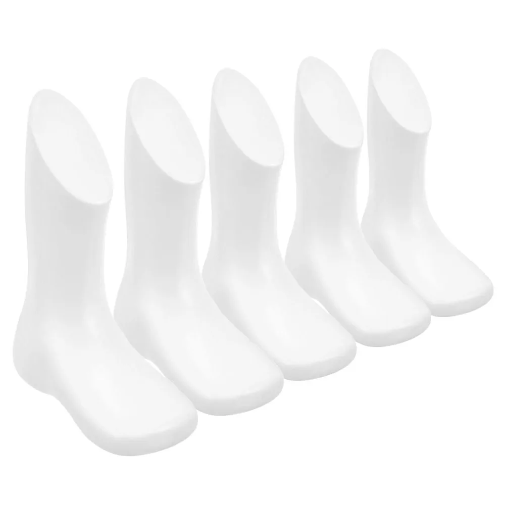 

5pcs Baby Foot Mannequin White Socks Mold Display Retail Shop Toddler Shoe S Children Foot Models