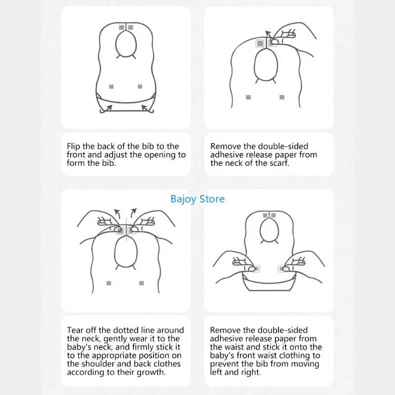 

63HE Nursing Bib for Toddlers Drooling Apron Feeding Bib Saliva Towel Disposable