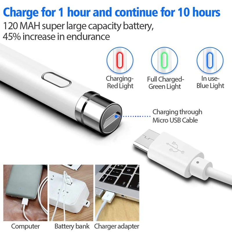 A17Z voor iPad Pro 11 12.9 10.5 9.7 2018 2017 Actieve Stylus Druk Pen Smart Potlood voor Mini 5 4 Air 1 2 3 Tablet