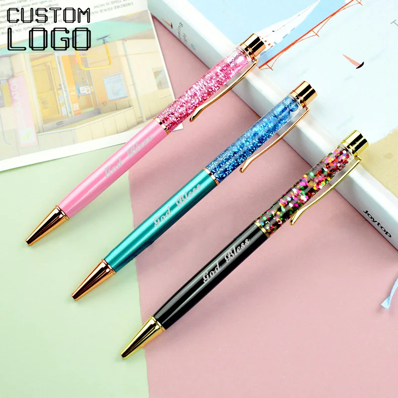 

Fashion Gold Foil Metal Ballpoint Pens Laser Customization Personalized Logo Birthday Gift Office Accessories Student Stationery