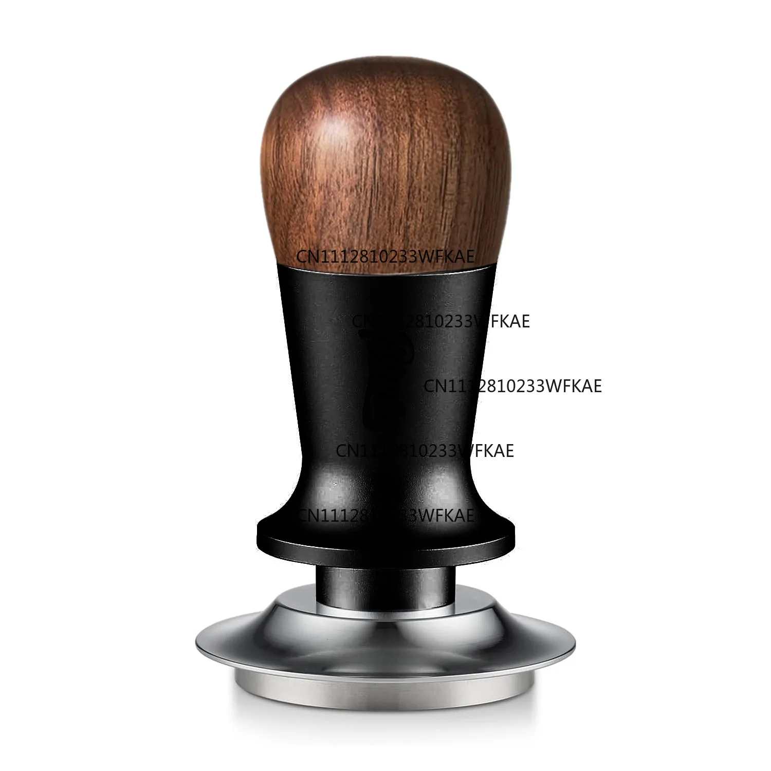 The coffee powder press has a graduated adjustable constant force powderhammer