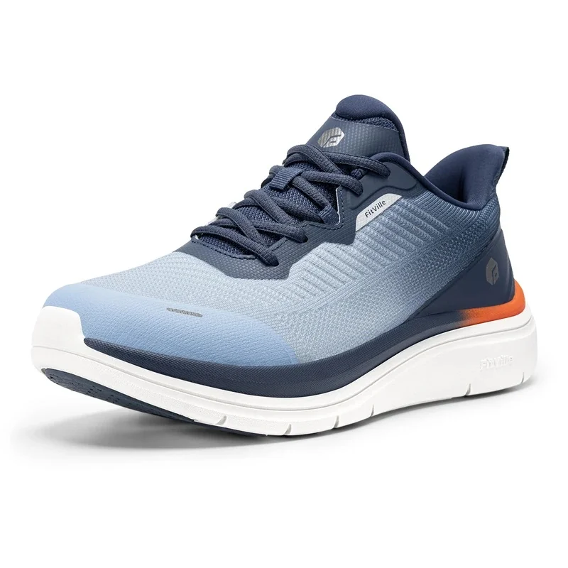 Fitville Wide Fit Walking Shoes Men'S Sports Sneakers Water-Repellent Casual Running Shoes For Men Foot Pain Relief Cushioning view 4