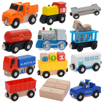 New Wooden Multifunctional Magnetic Car Scenery Car Toy For Kids Compatible with Thomas Wooden Train Track