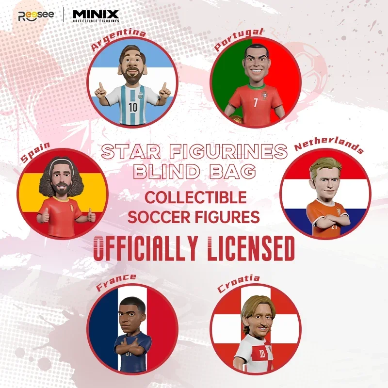MINIX National Teams Mystery Blind Bag(Pick a Random One),  6 Teams & 14 Star Players, Sports Collectible Gift, Football Fans view 2