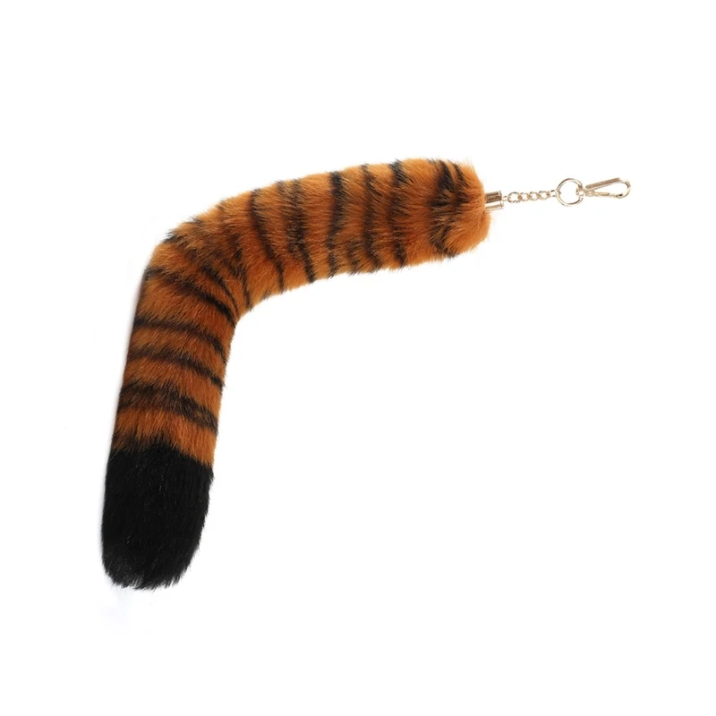 Foxes Tail Keychain Furry Wolf Tail Keyring Cosplays Toy Foxes Costume Bag Hangings Charm Pendant Handbag Accessorise HXBA