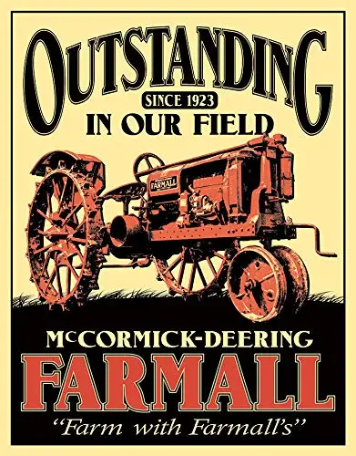 Desperate Enterprises Farmall - Outstanding Tin Sign - Nostalgic Vintage Metal Wall Decor - Made in USA