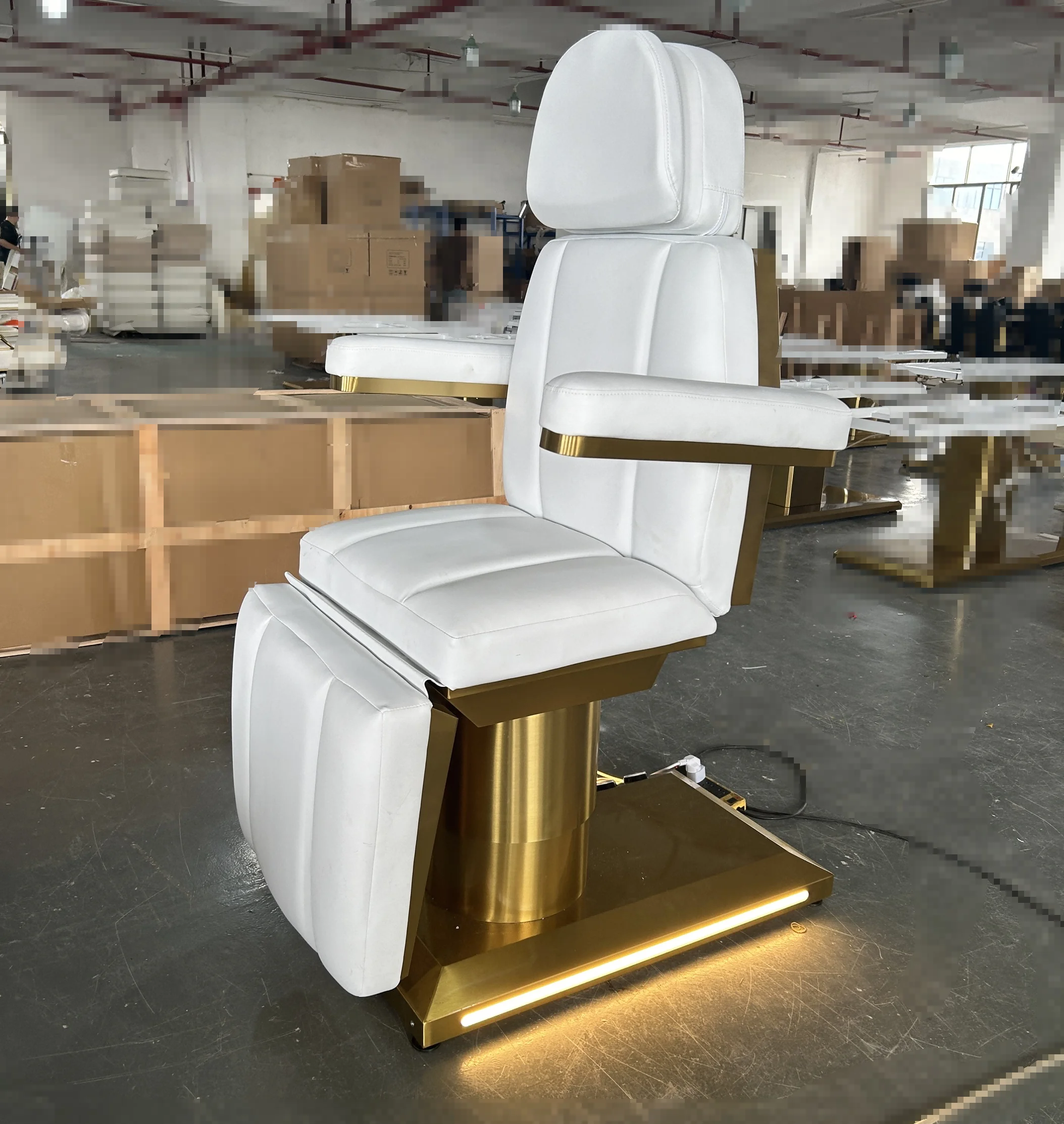 

Modern White Salon Beauty Facial Bed 4 Motors Electric Massage Table Salon Massage Bed for Beauty Shop