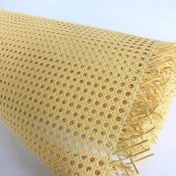 Material oco de tecelagem do rolo sintético do rattan do pe do webbing plástico da cana para a decoração da mobília do reparo da tabela da cadeira do armário