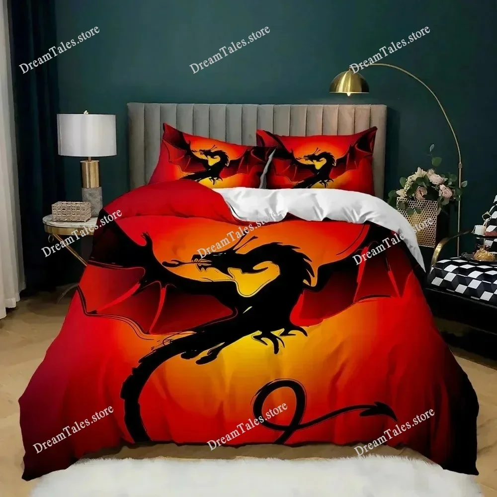 3D Print Mythical Dragon Bedding Set Boys Girls Twin Queen King Size Duvet Cover Pillowcase Bed Boys Adult Home Textileextile741 4