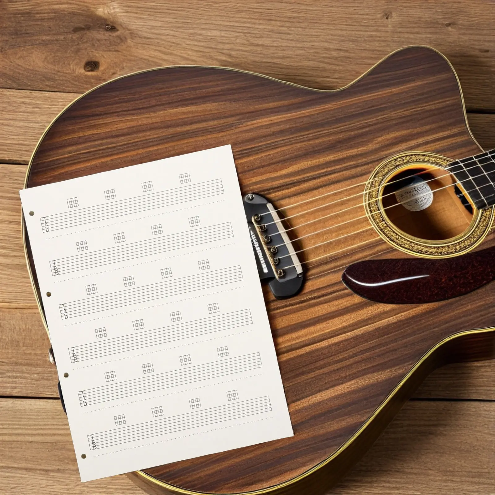 Blank Sheet Music Notebook - 85 قطعة من أوراق تبليات الجيتار