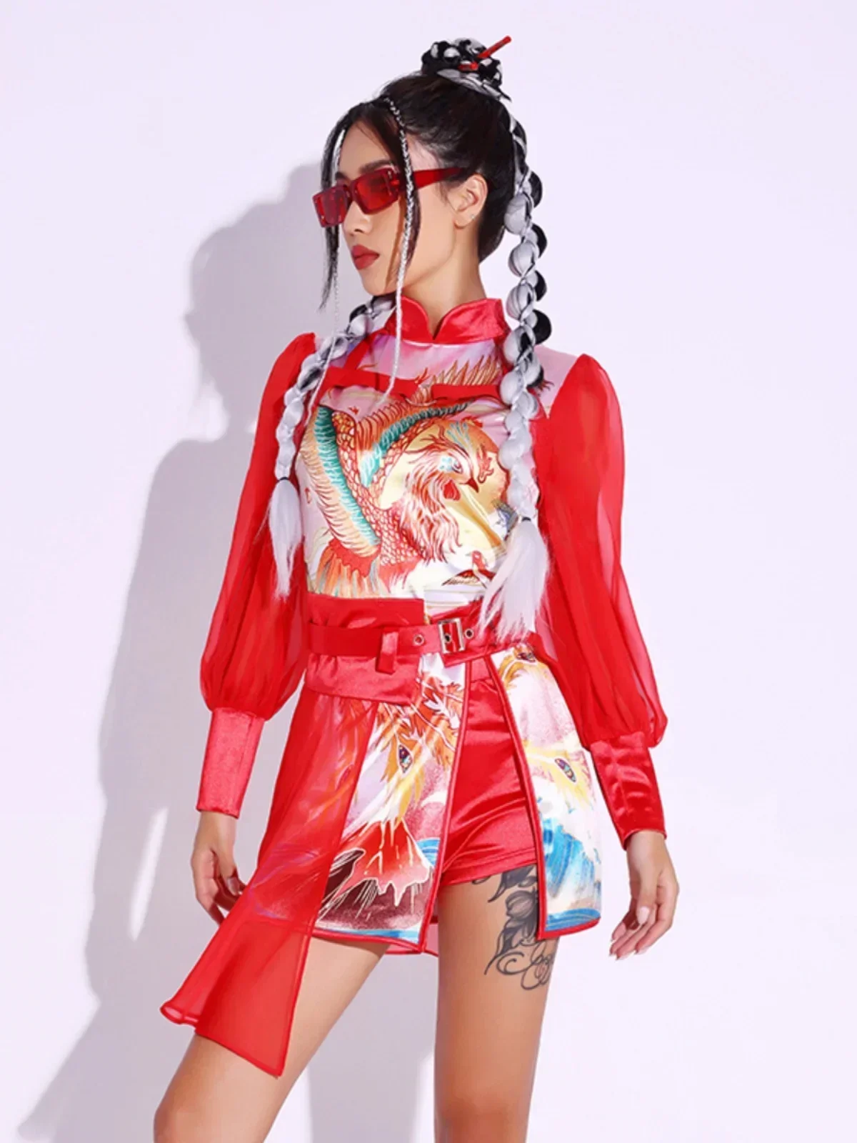 

Крутая подиумная танцовщица Kpop хип-хоп танцевальная крутая джазовая уличная одежда для взрослых сценическая одежда костюмы костюм для выступлений танцевальная одежда костюм