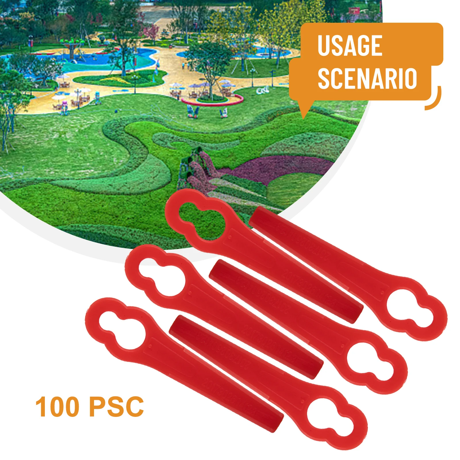 

100Pcs Replacements Plastic Blades For Florabest LIDL-FRTA 20 A1 Lidl IAN Grass Trimmer Strimmer Cutter Blades Garden Tools