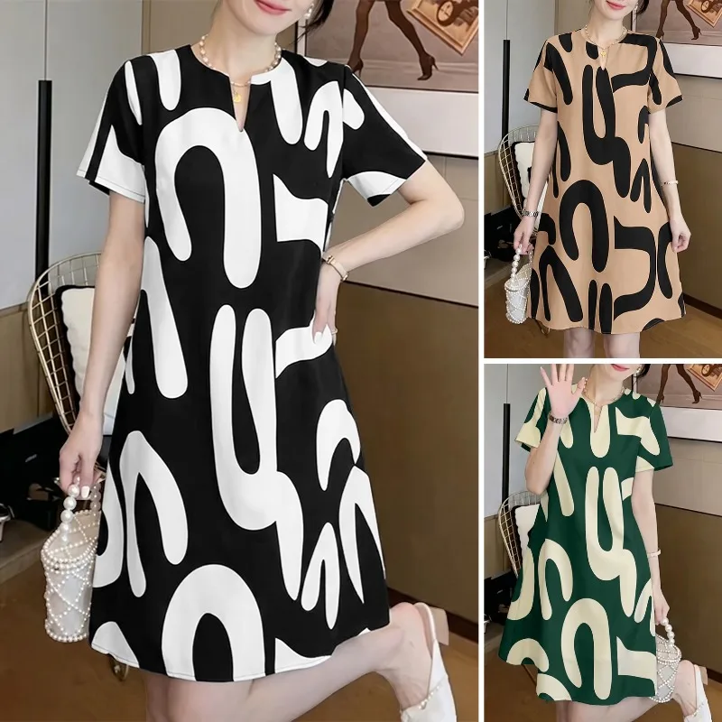 Bohemain Sommer-Minikleid ZANZEA Retro Damenkleid mit Blumenmuster, stilvolles, lässiges O-Ausschnitt-Kurzarmkleid für den Urlaub, Strand, Sommerkleid
