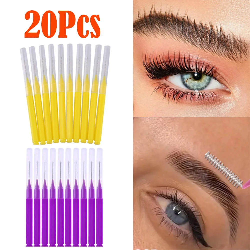 

20Pcs Eyelash brush Disposable spiral cleaning brush Flexible eyebrow brush Eyelash beauty tool Flexible eyebrow Makeup tools