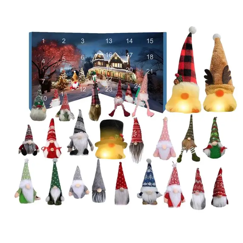 Christmas Advent Calendar 2024 Gnome Dolls 24 Days Xmas Countdown Calendar Christmas Countdown Calendar for Kids Gift box