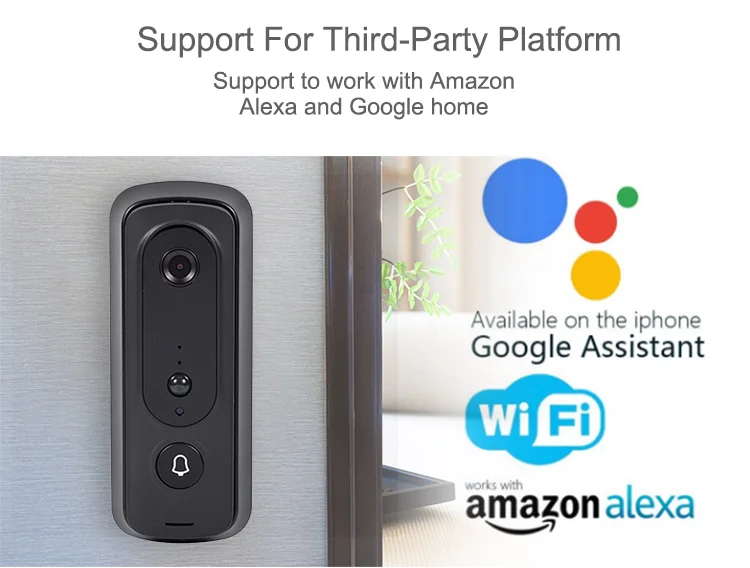 1080p HD Video Easy Installation Video Ring Doorbell Night Vision PIR Motion Detection Two-Way Audio Doorbell Camera view 5