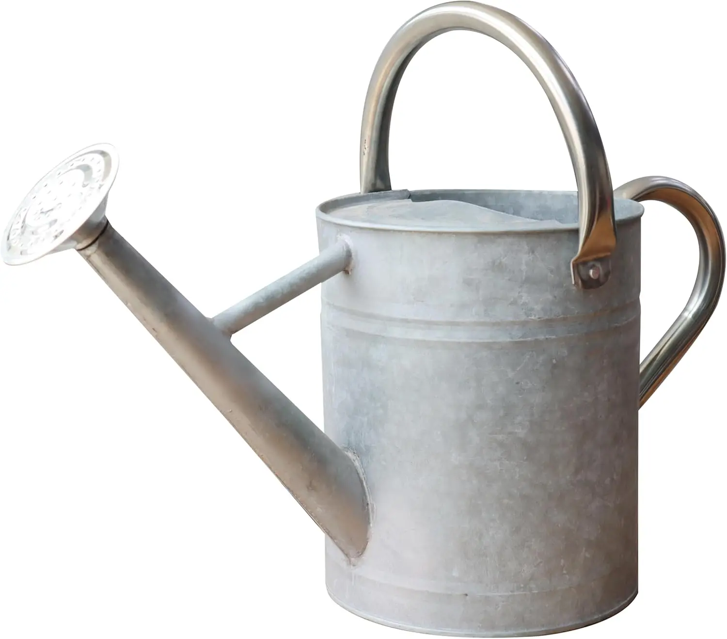 

Металлическая лейка для комнатных и уличных растений, 1 галлон, с ручкой из цинковой нержавеющей стали, декоративный садовый инструмент