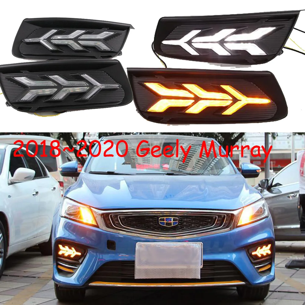 

2018 ~ 2020 год для дневного света Geely Emgrand, автомобильные аксессуары Murray, светодиодные фары DRL для противотуманных фар Murray