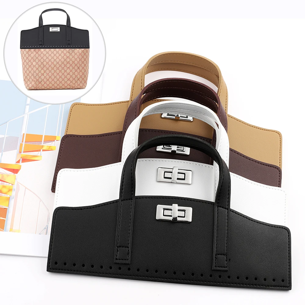 

2pcs PU Leather Crochet Bags Kit DIY Replacement Bag Handles for Women Shoulder Tote Handbags Purse Strap Sewing Bag Accessories