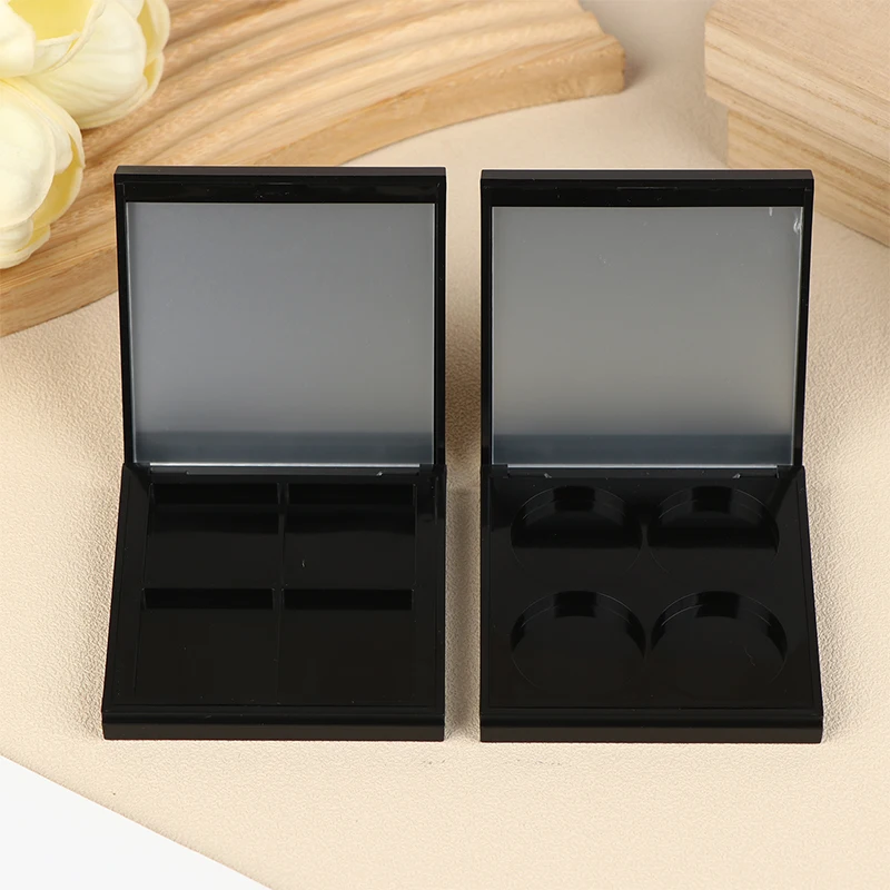 4 Grids Magnetic Cosmetics Palette Holder Box Professional Lip Gloss Case with Mirror for Eyeshadow And Powder Blusher