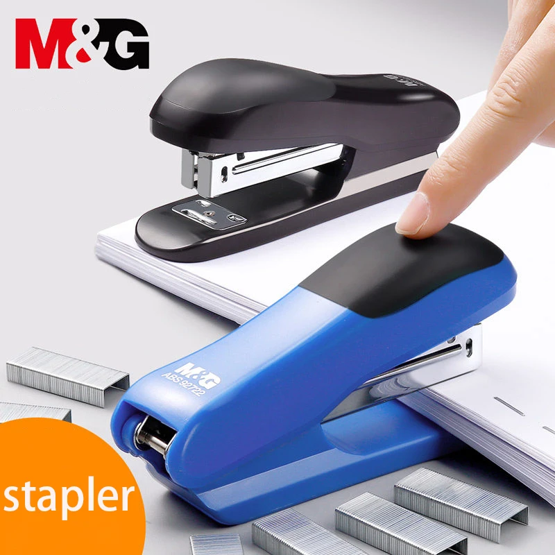 Engrapadora M&G que ahorra trabajo, capaz de engrapar 20 hojas, compatible con grapas 24/6, adecuada para estudiantes, oficinas y finanzas.