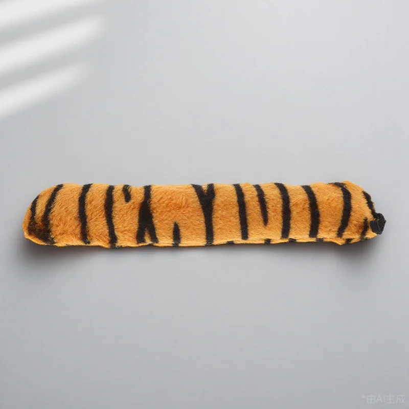 Tiger Tail Costume Furry Animal Cosplay Tail For Kids Adults Halloween Party Dress Up Accessory Stuffed Animal