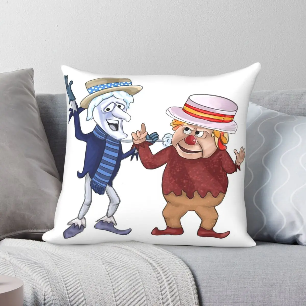 Snow Miser Heat Miser Without Santa Square Pillowcase Polyester Linen Velvet Creative Zip Decor Pillow Case Home Cushion Cover