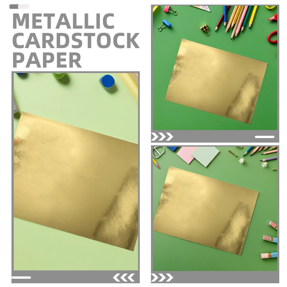 Papier cartonné métallique pour bricolage, 60 pièces, finition miroir brillant, feuilles de feuille d'or, papier pliant Origami, fournitures d'art pour Scrapbook