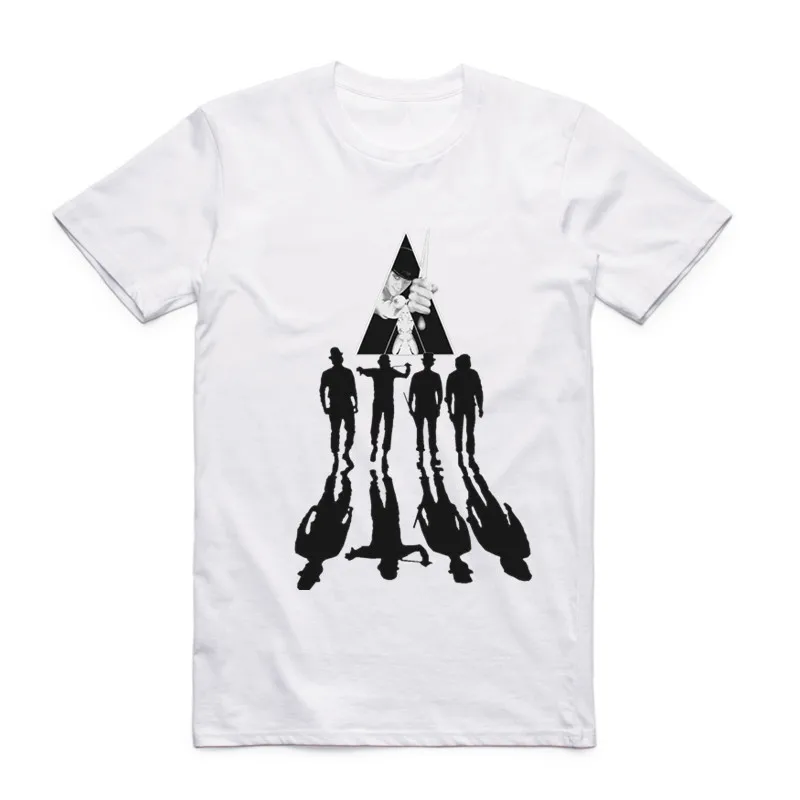 Summer Fashion Men Print Stanley Kubrick's Clockwork Orange T-shirt O-Neck Short Sleeve Alex Malcolm McDowell Tee T shirt