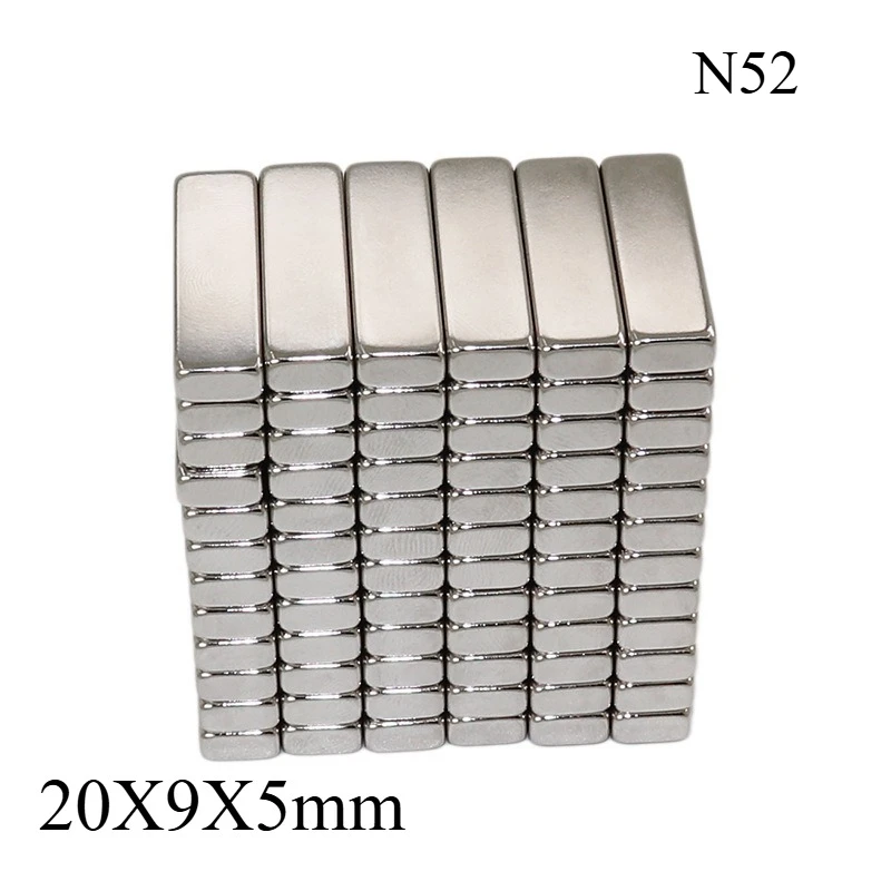AliExpress NONE N52 20X9X5 20x6x2 Magnet Neodymium Motor Genration Standard Rectangle Square Magnets Strong Motor Cycle Generator Engine Search