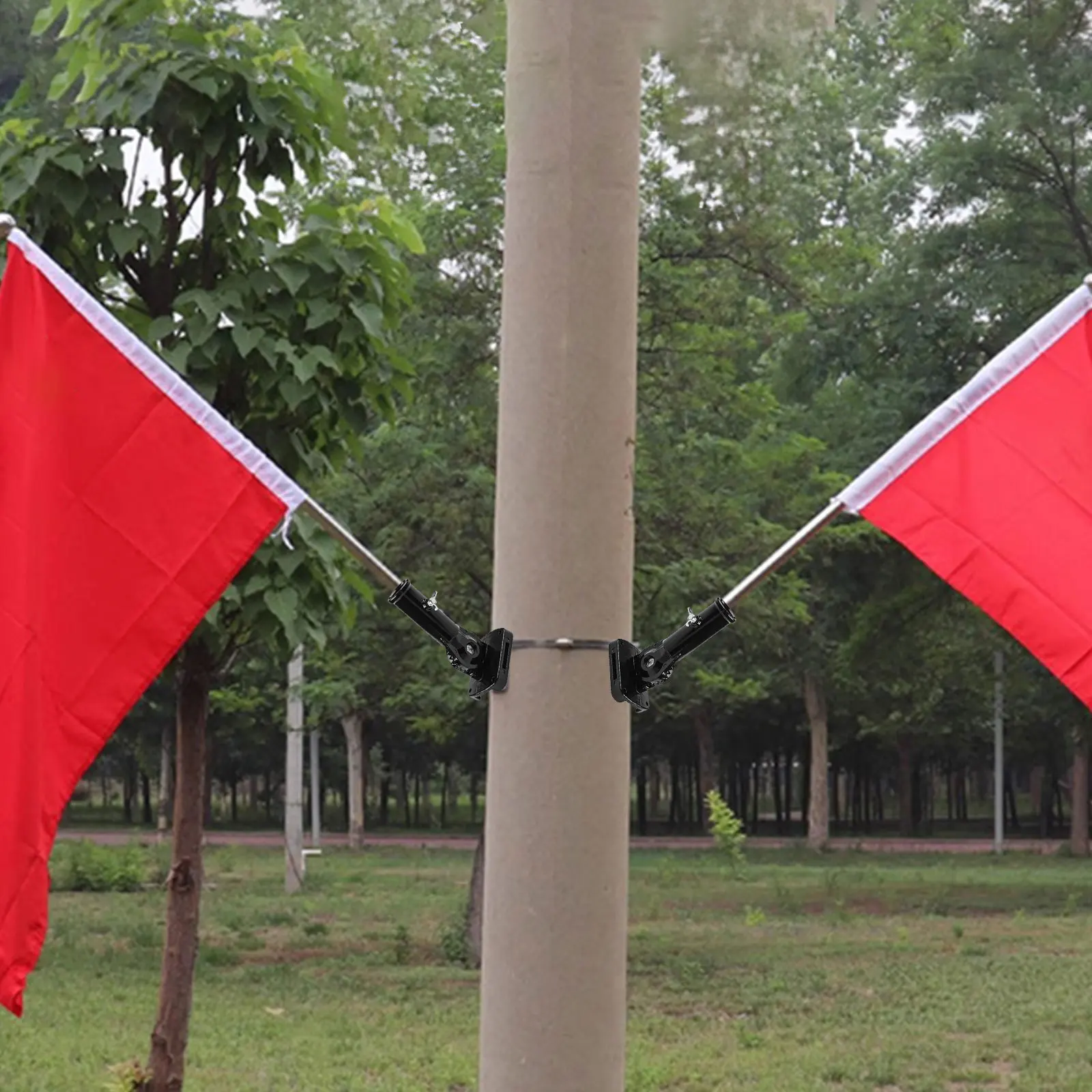 Home Decoration 180 Degree Adjustment Adjustable Flag Holder Clamp Mountable Secure Wall Mounting For Wall Installation