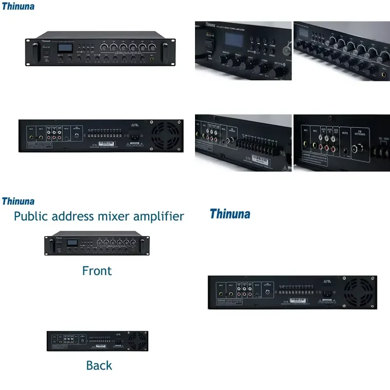PA System Multi Channel Speaker Volume Control Professional Mixing Power Audio Amplifier Match for Sound Mixer with Wireless