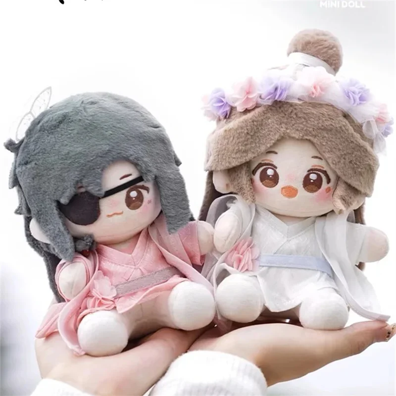 Figura de Anime de algodón Tian Guan Ci Fu de 15cm, Hua Cheng Xie Lian, lindos juguetes de peluche, Minidoll versión Q, regalo de cumpleaños relleno para niños