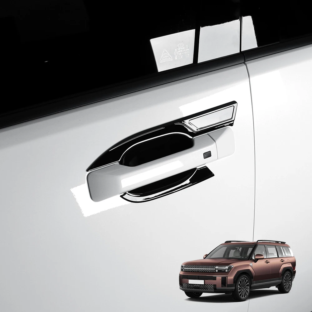 

4PCS Automotive Exterior Outer Door Bowl Trim Strip ABS Material Decoration Parts For Hyundai Santa Fe MX5 2024 2025 LHD RHD