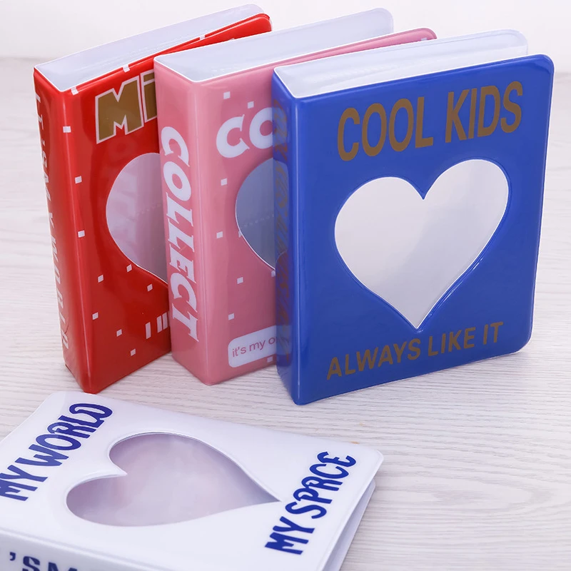 3 Inch Photocard Holder Heart Love Hollow Photo Album 36 Pockets Kpop Card Binder Mini Idol Pictures Storage Case Collect Book