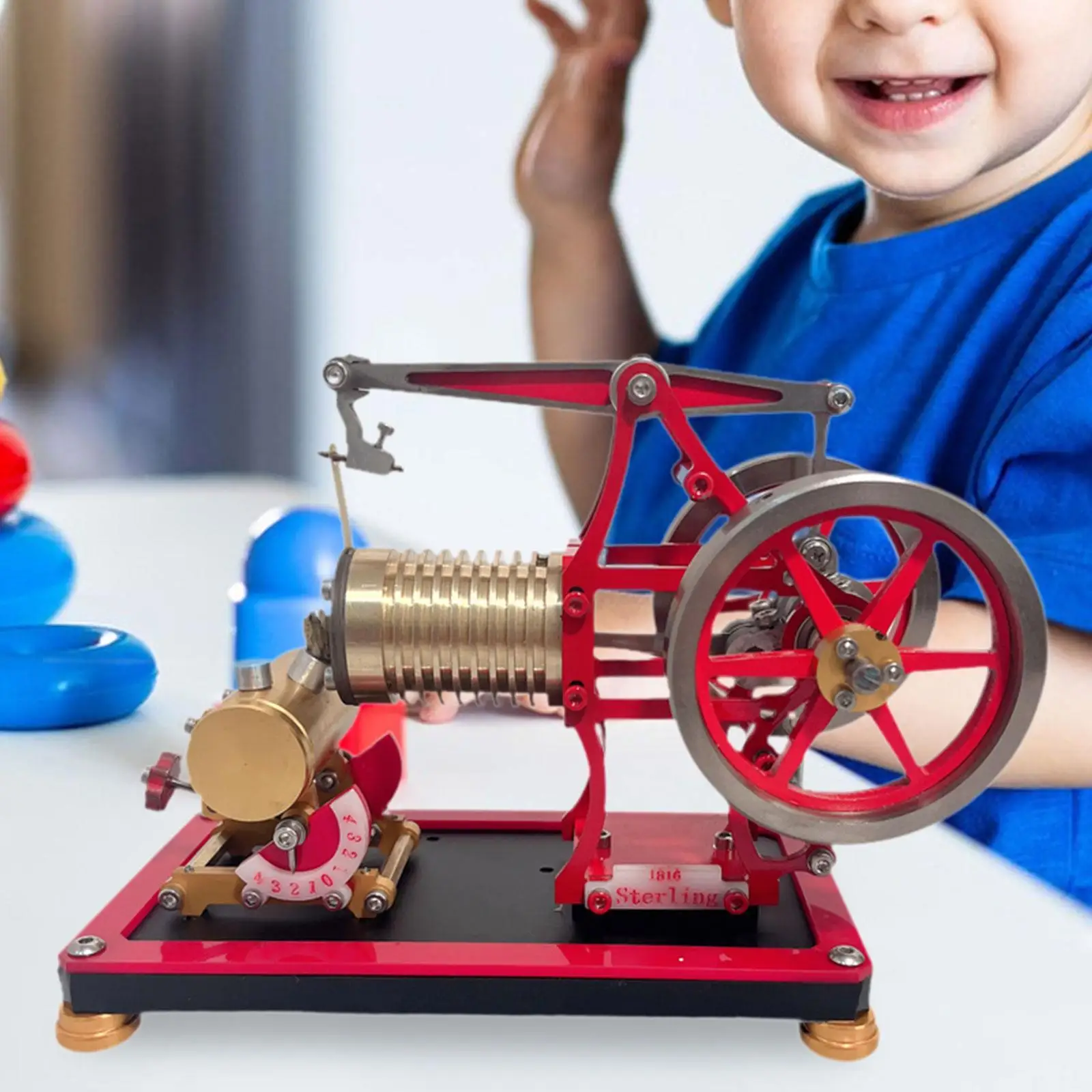 Fire Suction Sterling Engine Model Invention Toy for Kids Ages 6+ Years Old