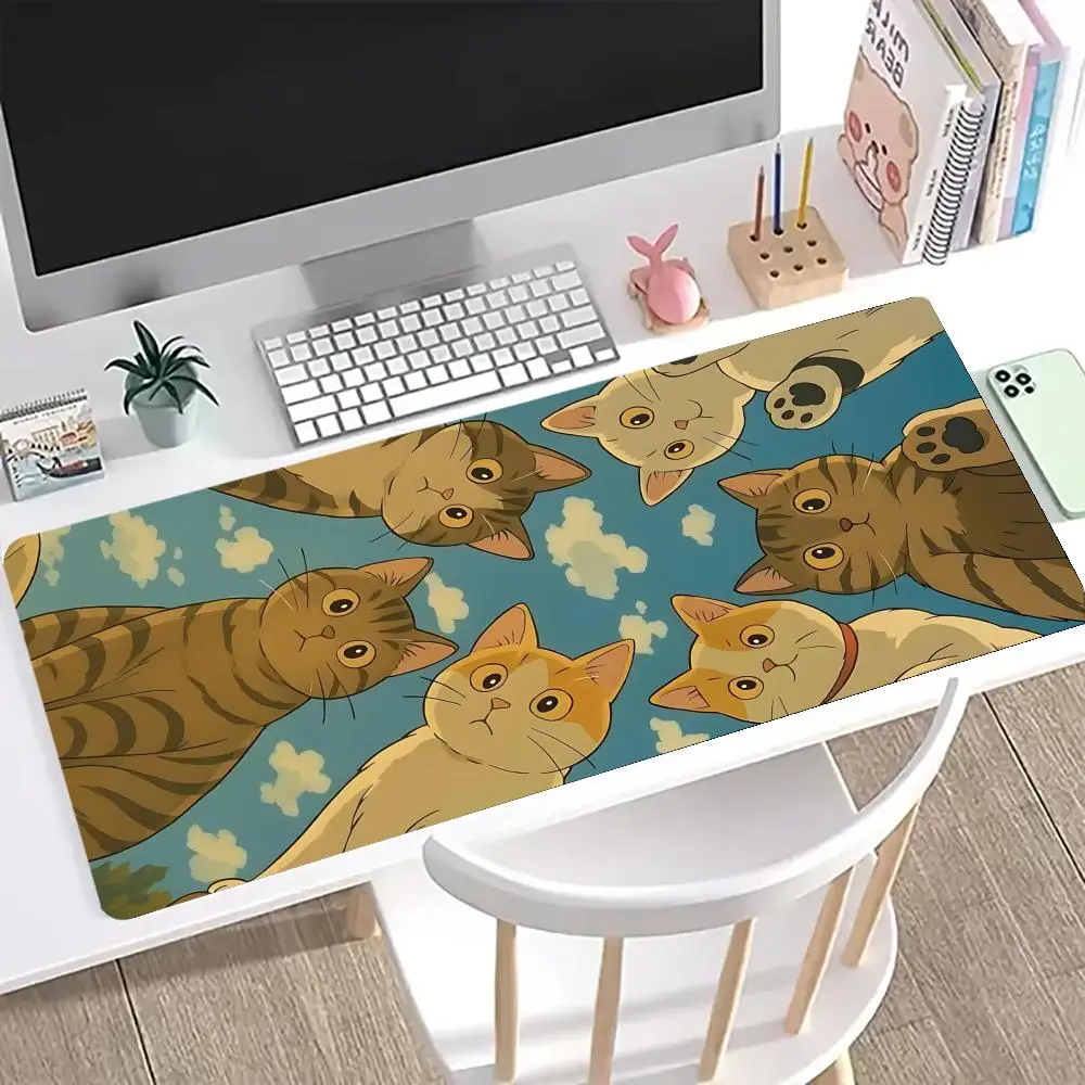 

Funny cat Mouse Pads Multiple sizes Cute Cat Computer XXL Mausepad Company Desk Pad Large Kawaii Cushion Office Accessories Rug