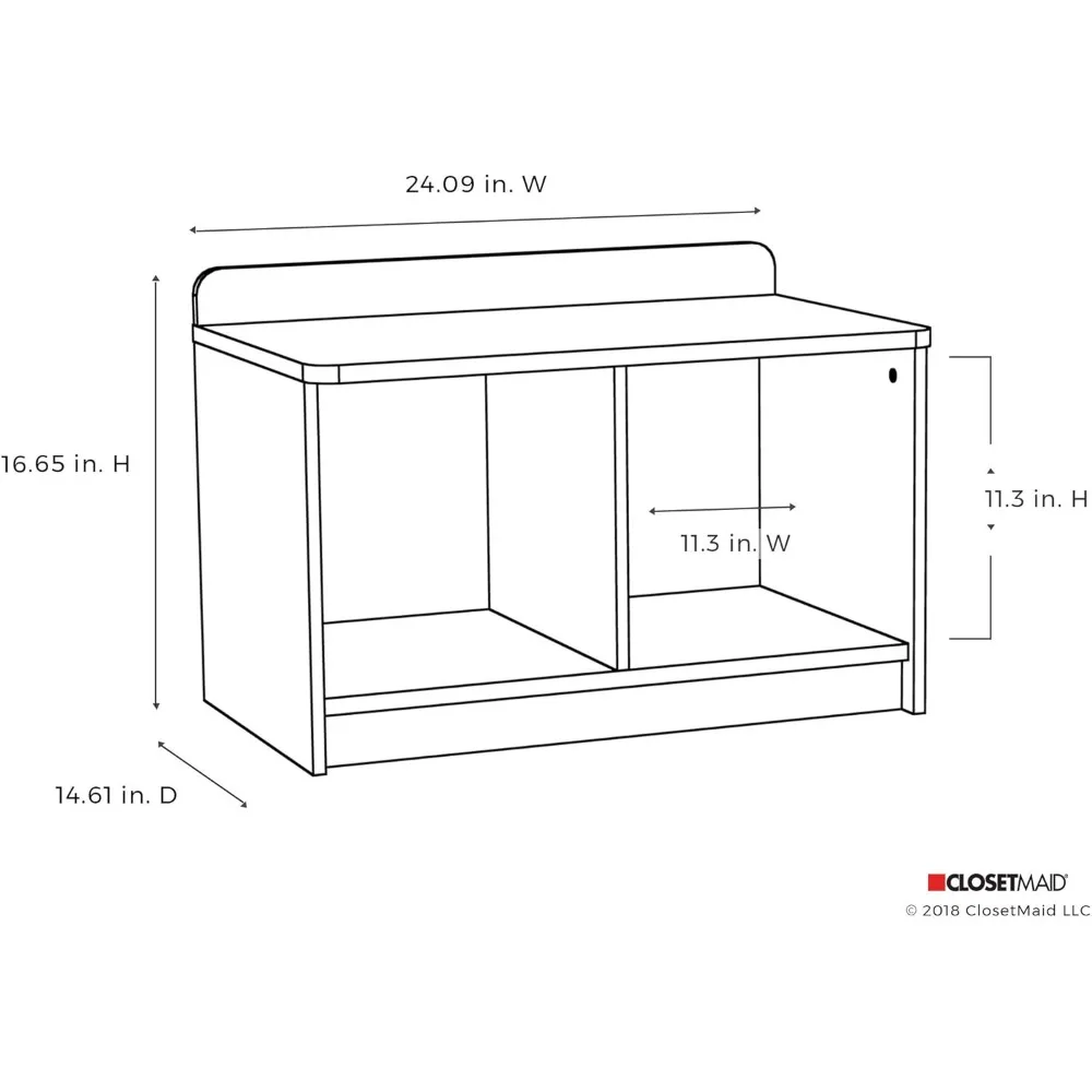 banco de armazenamento infantil, branco, design compacto para espaços pequenos