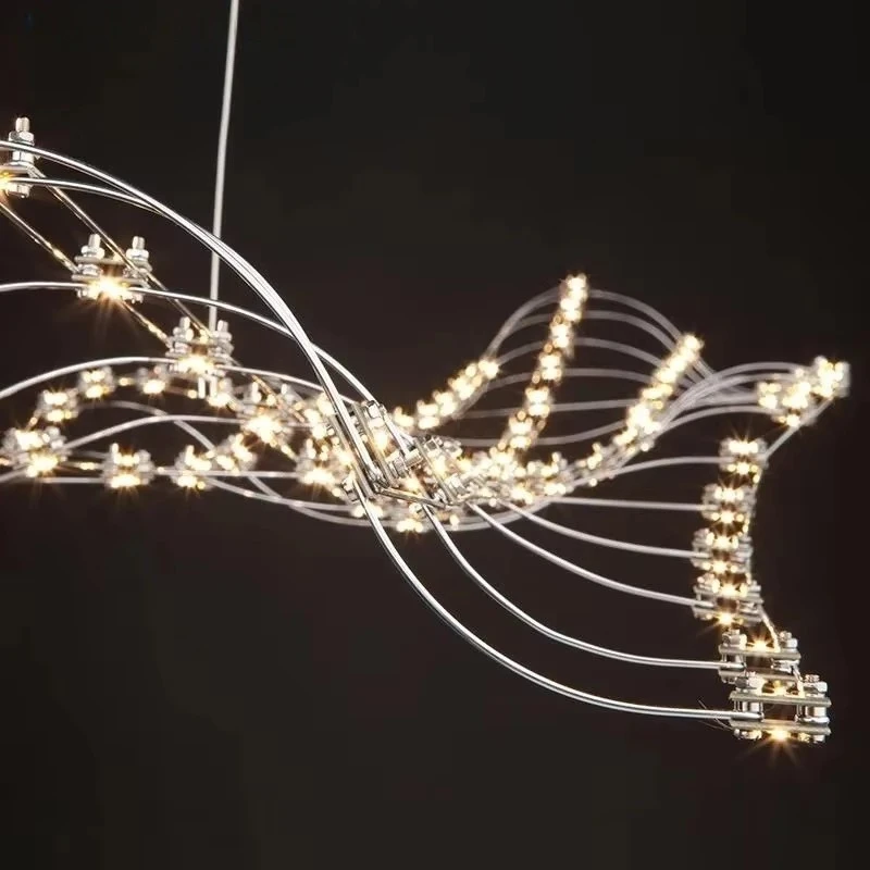 Mantianxing قلادة مصباح الحديثة بسيطة مصباح غرفة المعيشة مصمم الإبداعية ضوء مكعب مصباح مطعم اليراع قلادة Led مصباح #5