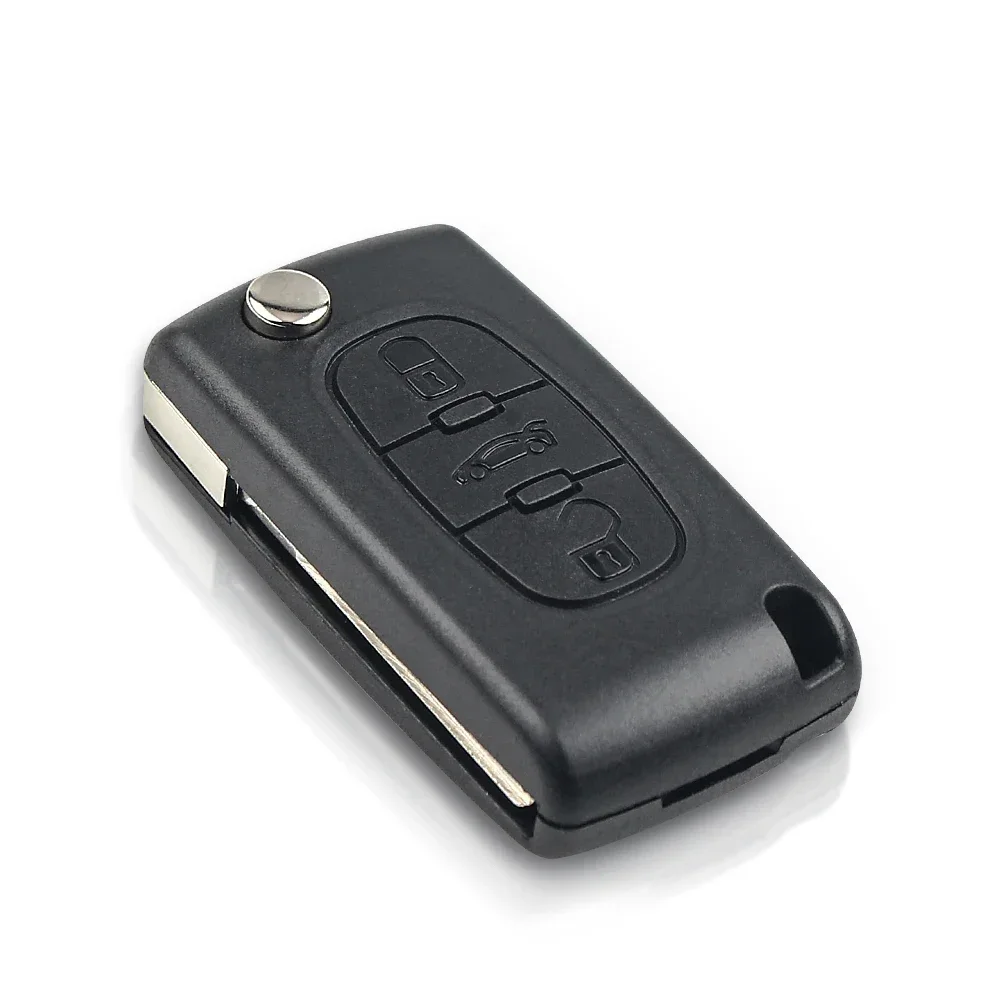 KEYYOU 433Mhz ID46 3 Buttons light Flip Remote Car Key Fob For Citroen C2 C3 C4 C5 C6 C8 VA2/HCA Blade CE0523 Ce0536 ASK/FSK