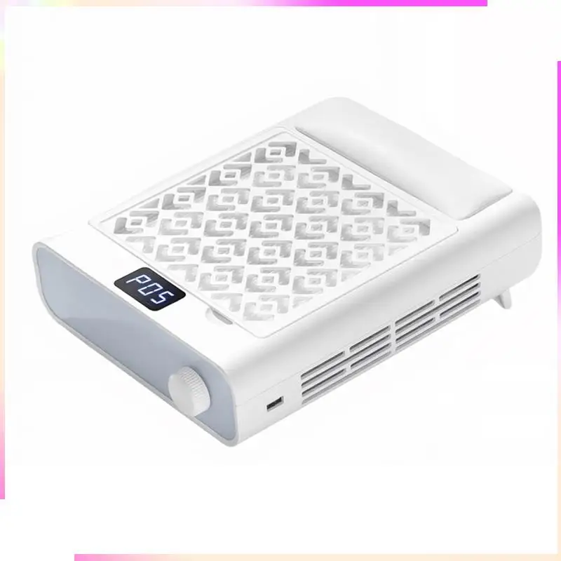 B51C For Acrylic Nails Hand Pillow Included Professional Nail Dust Collector With 2 Filters 5-Speed Turbine Brushless Vacuum Cle