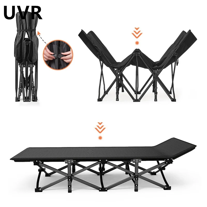 

UVR Portable Single Person Office Lunch Lounge Chair Outdoor Leisure Camping Lazy Person Foldable Companion Soft Foldable Bed