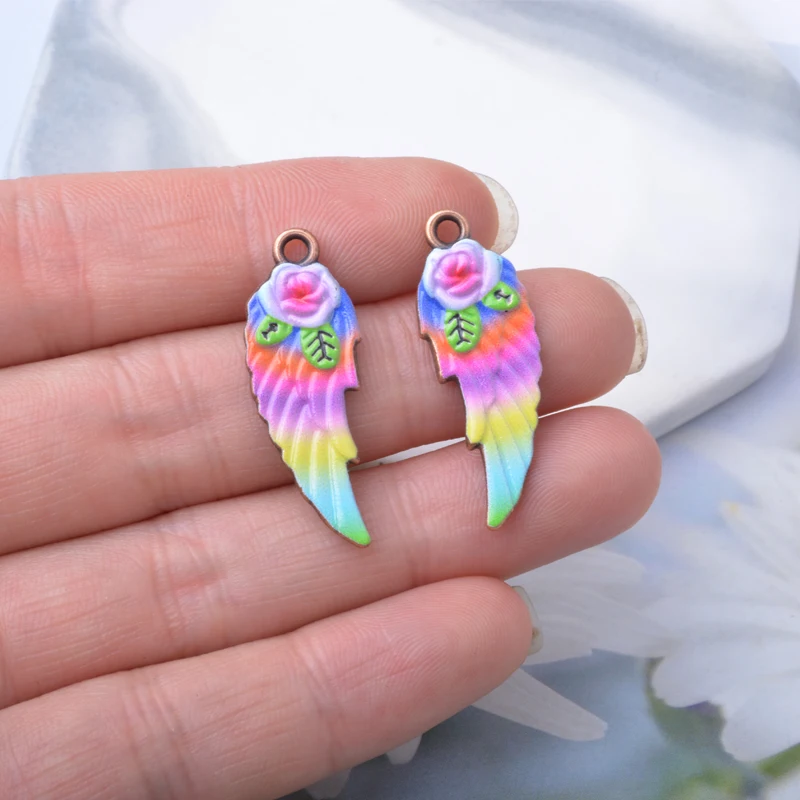 10 Stück Böhmischer Stil Antik Silberfarbene Stein- und Acryl-Anhänger Zinkmetall-Ohrringe Anhänger Zubehör DIY Damenschmuck – Detail 6